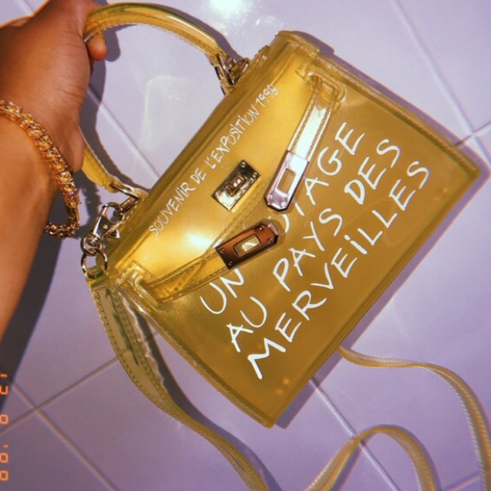 Mini tote jelly handbag